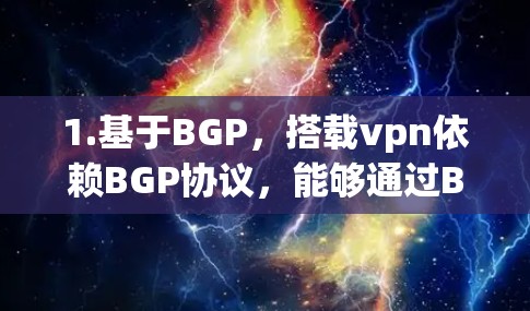 1.基于BGP，搭载vpn依赖BGP协议，能够通过BGP服务器管理网络连接，支持多设备之间的通信
